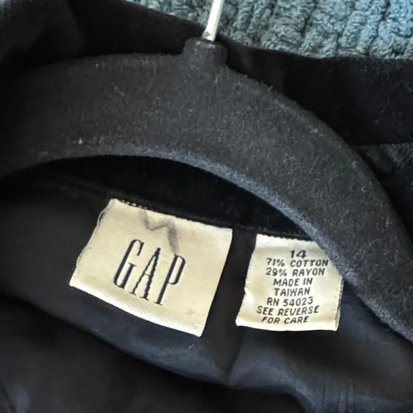 GAP Black Velvet Long Trench Coat - Picture 4 of 5